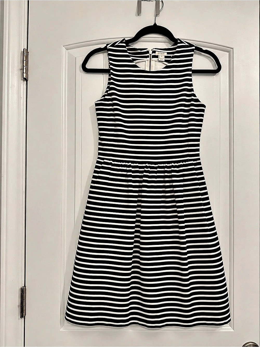 J.Crew Sheath mini dress in stripe Black & White